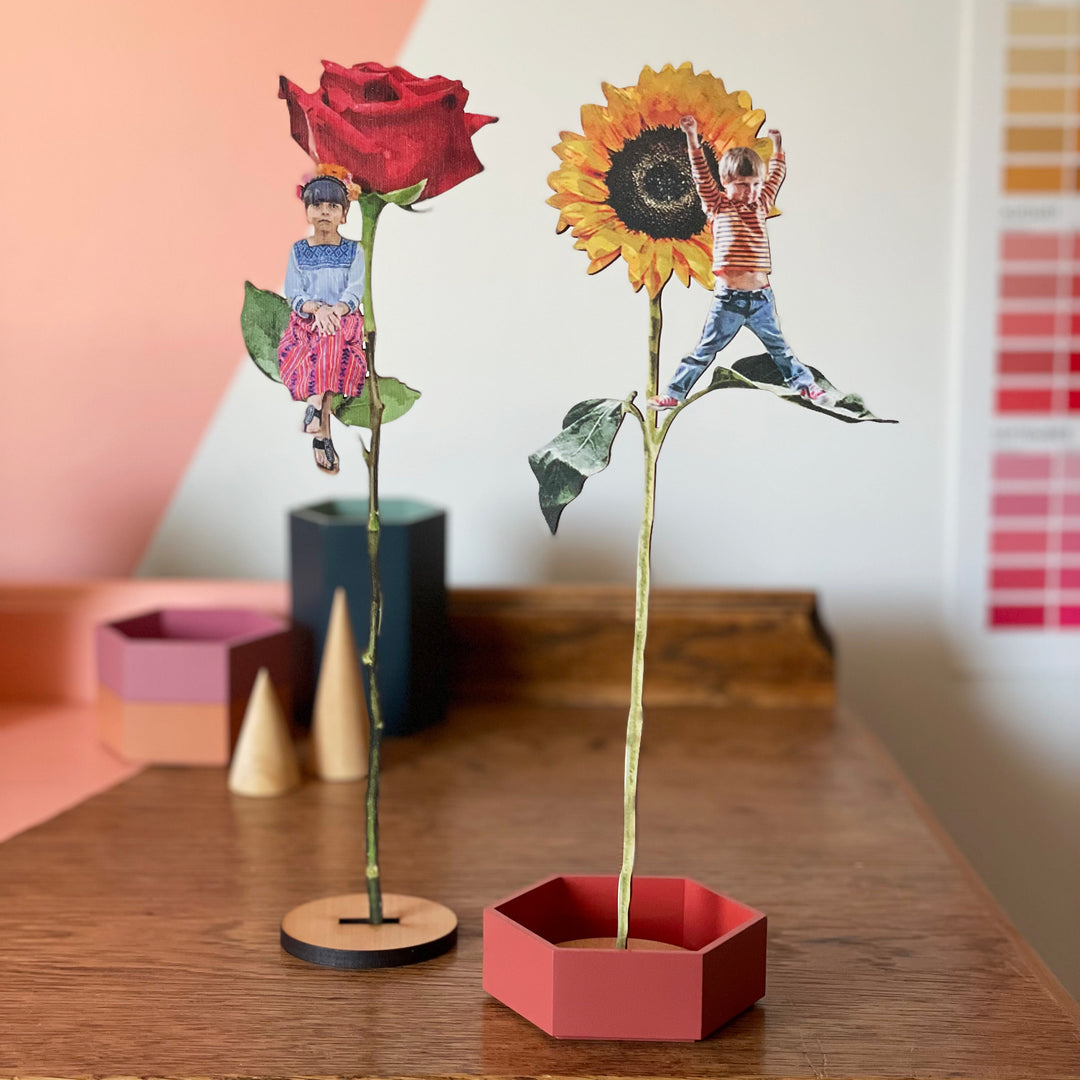 Personalised Wooden Flower Gift