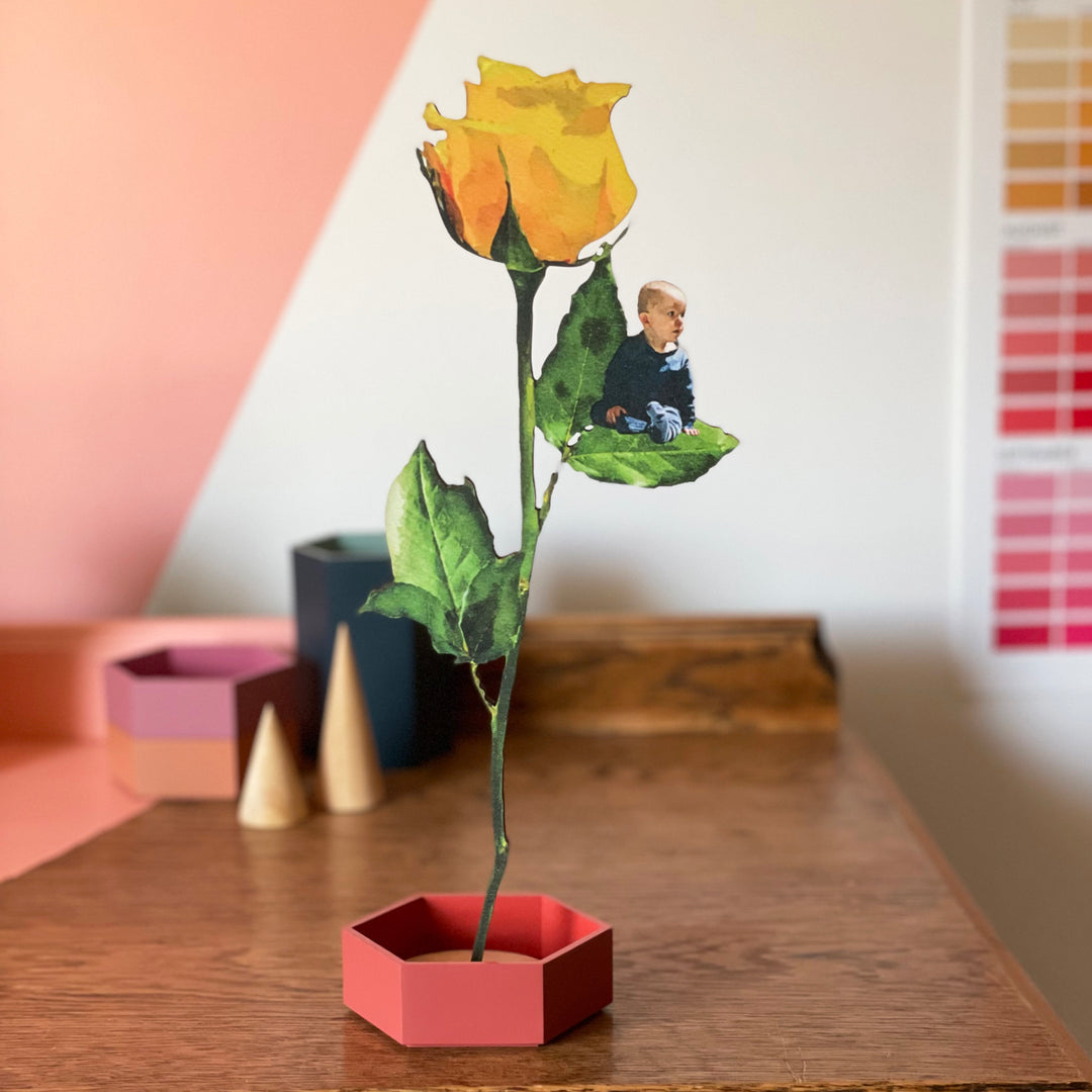 Personalised Wooden Flower Gift