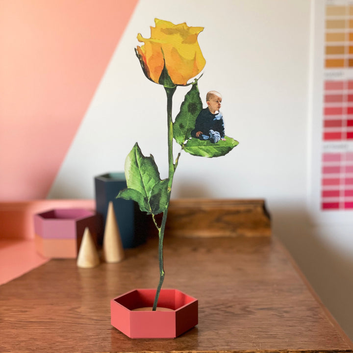 Personalised Wooden Flower Gift