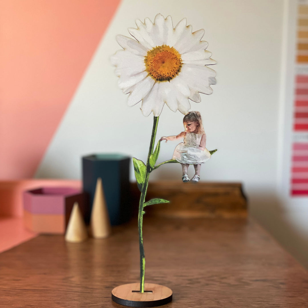 Personalised Wooden Flower Gift