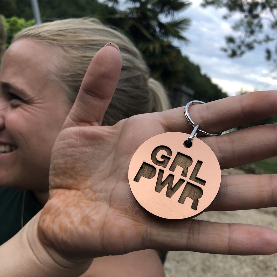 Keyring - GRL PWR Feminist Personalised Keyring-Decoration-Betsy Benn
