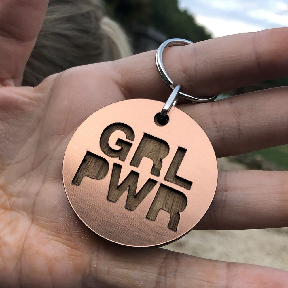 Keyring - GRL PWR Feminist Personalised Keyring-Decoration-Betsy Benn