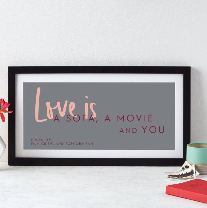 Personalised Love Is Quote Print  Print - Betsy Benn