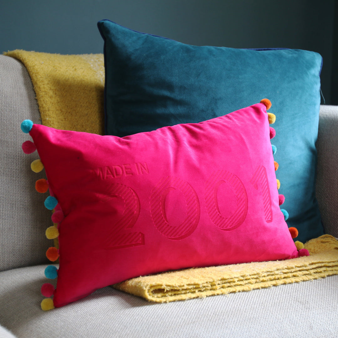 Personalised Couples Anniversary Velvet Cushion