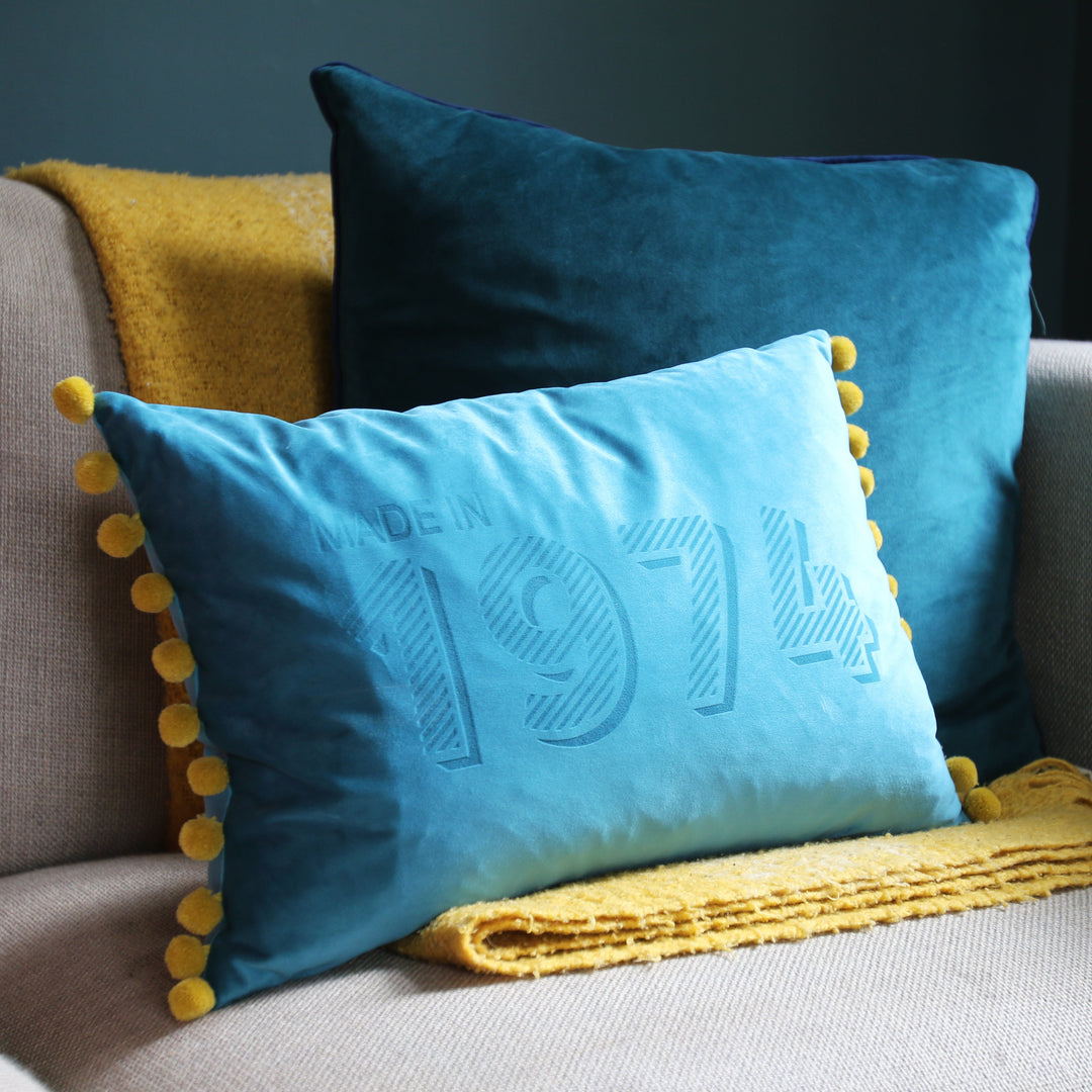 Personalised Couples Anniversary Velvet Cushion