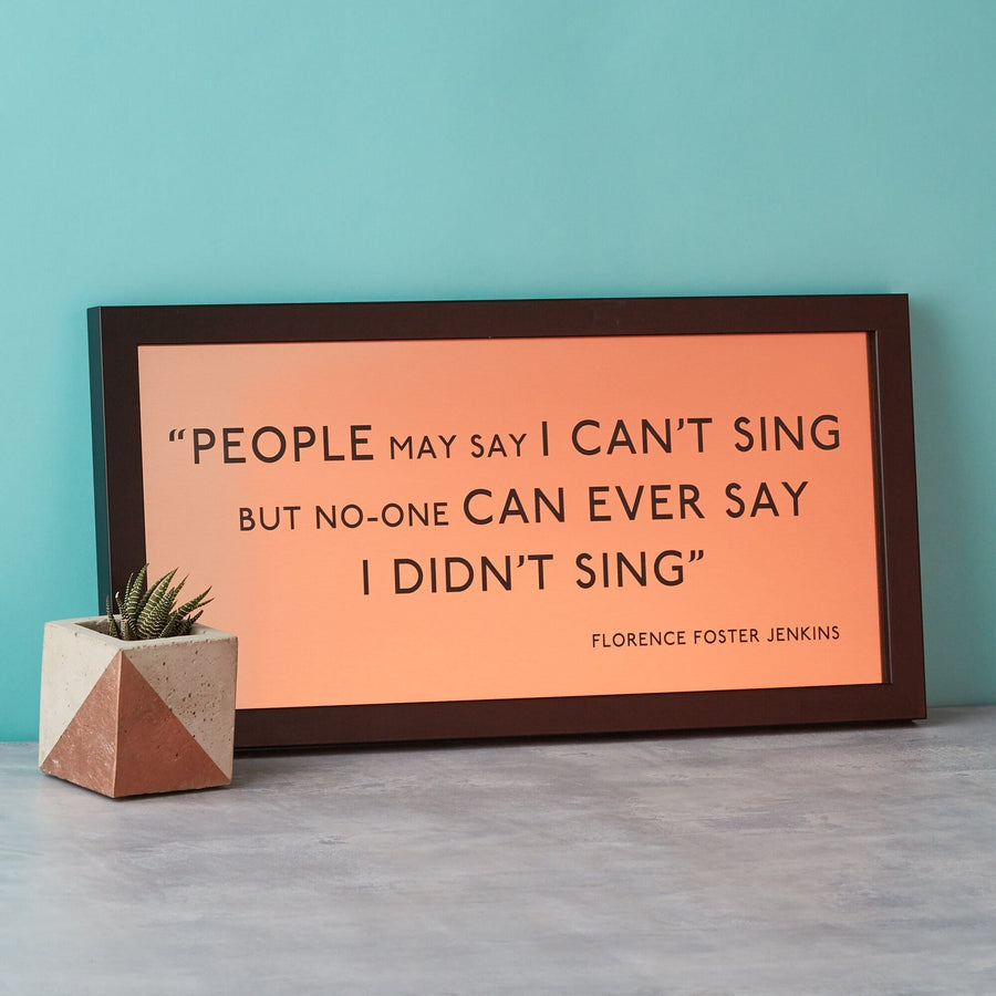 Metallic Favourite Quote Framed Print  Print - Betsy Benn