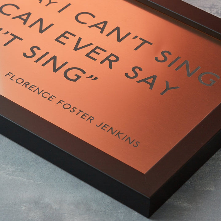 Metallic Favourite Quote Framed Print  Print - Betsy Benn