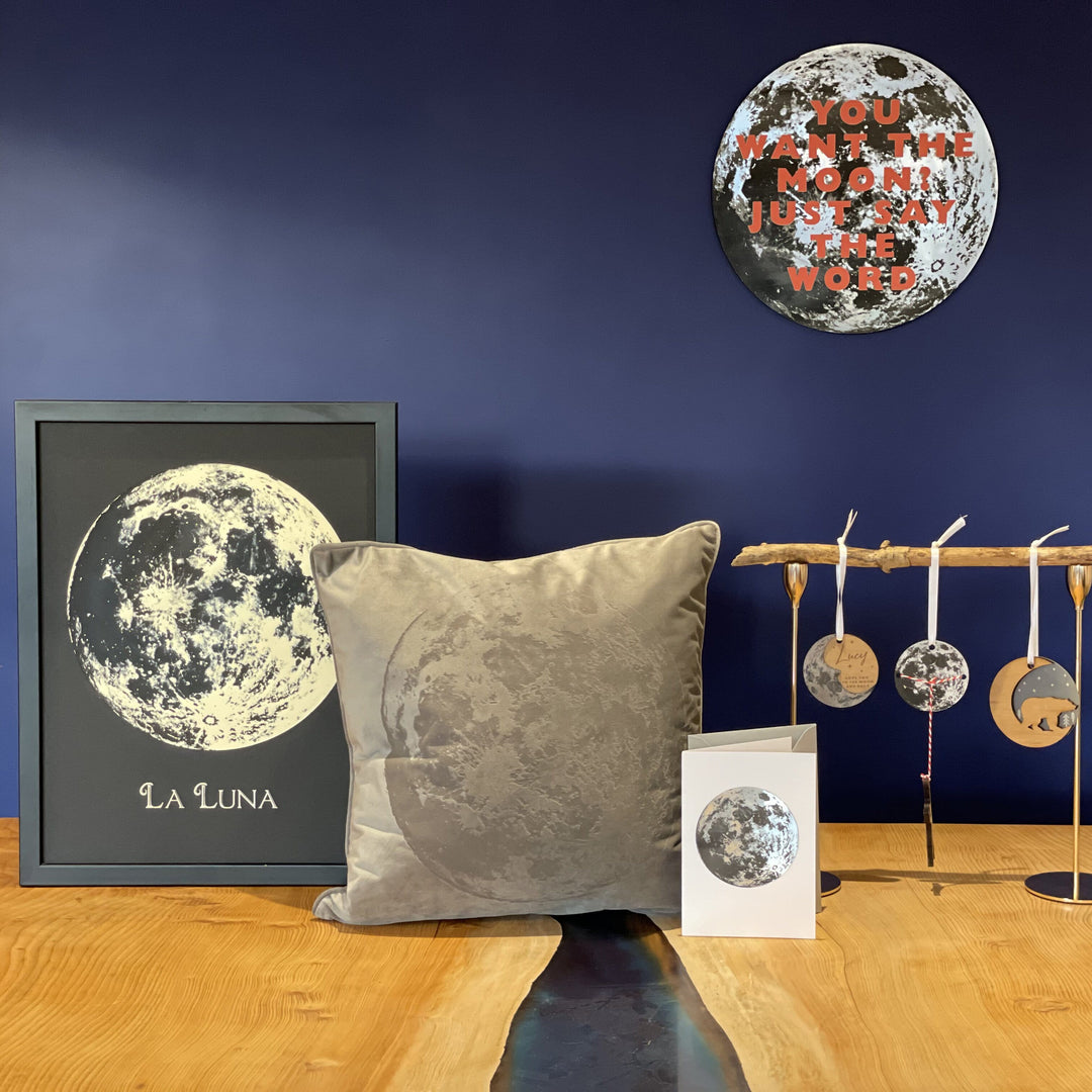 Full Moon Metallic Greetings Card-Betsy Benn