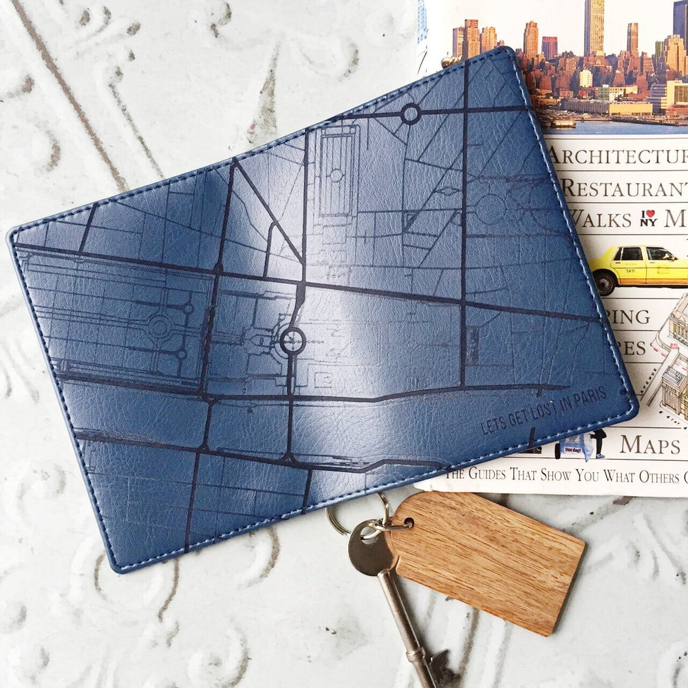 Passport: City Map Personalised Passport Cover Holder-Gift-Betsy Benn