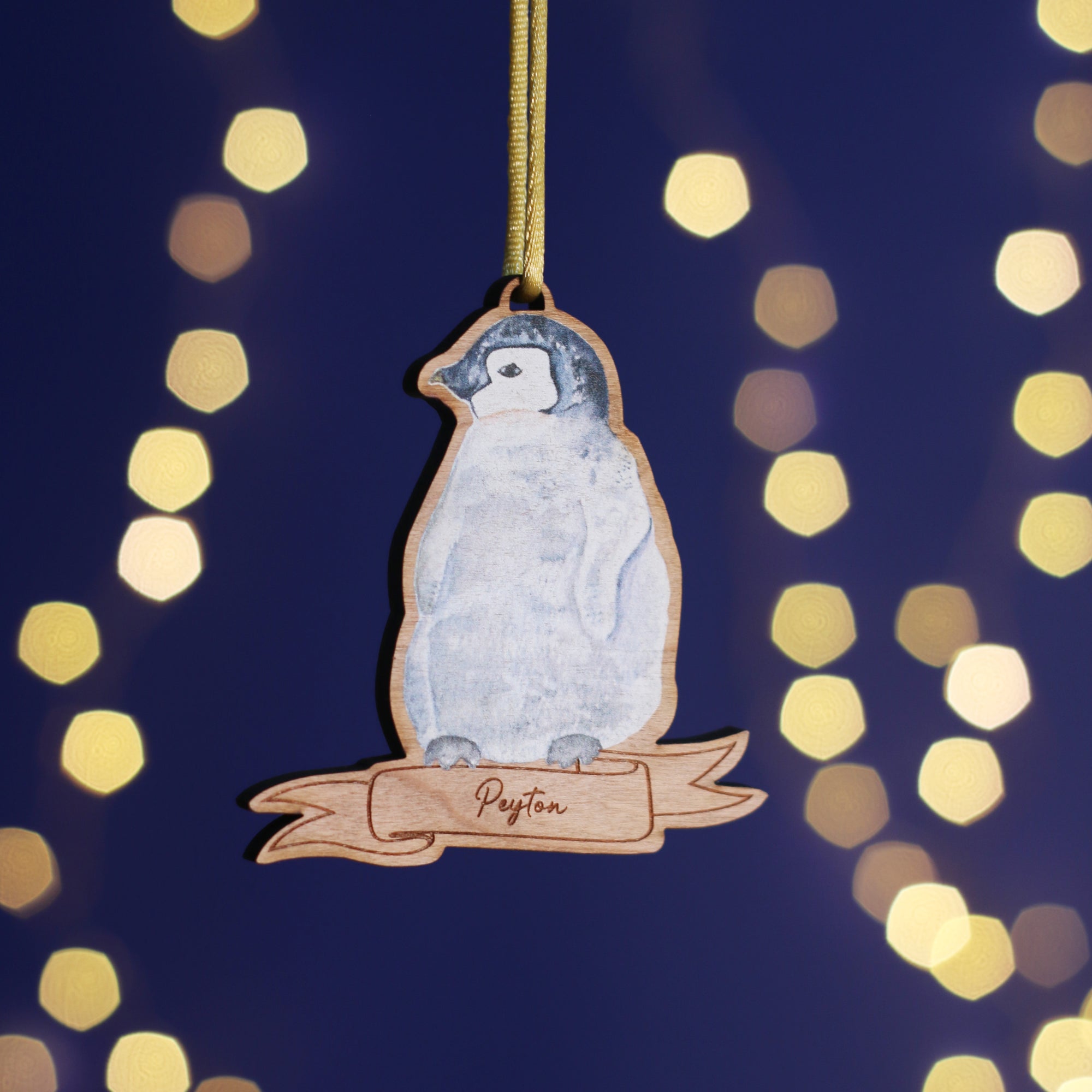 Personalised Penguin Christmas Tree Decoration