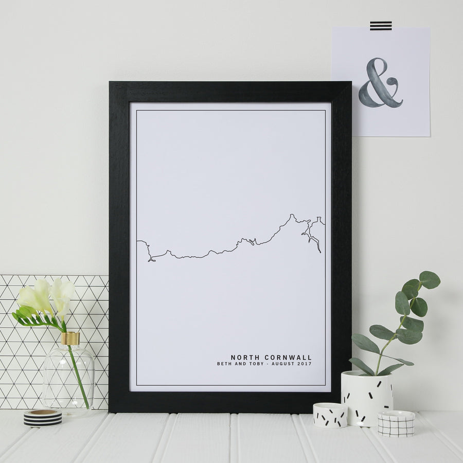 Coastline Line Art Print  Print - Betsy Benn