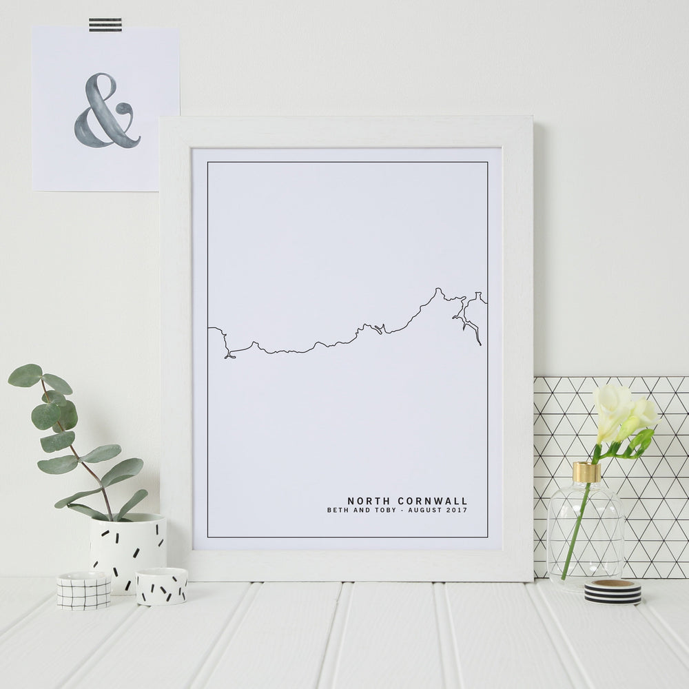 Coastline Line Art Print  Print - Betsy Benn