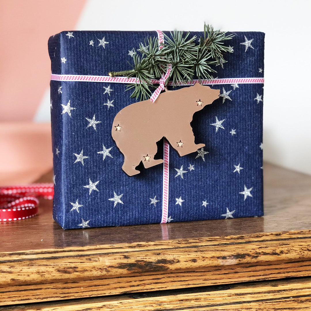 Copper Polar Bear Christmas Tree Ornament-Betsy Benn