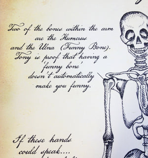 Skeleton Anatomy Personalised Print