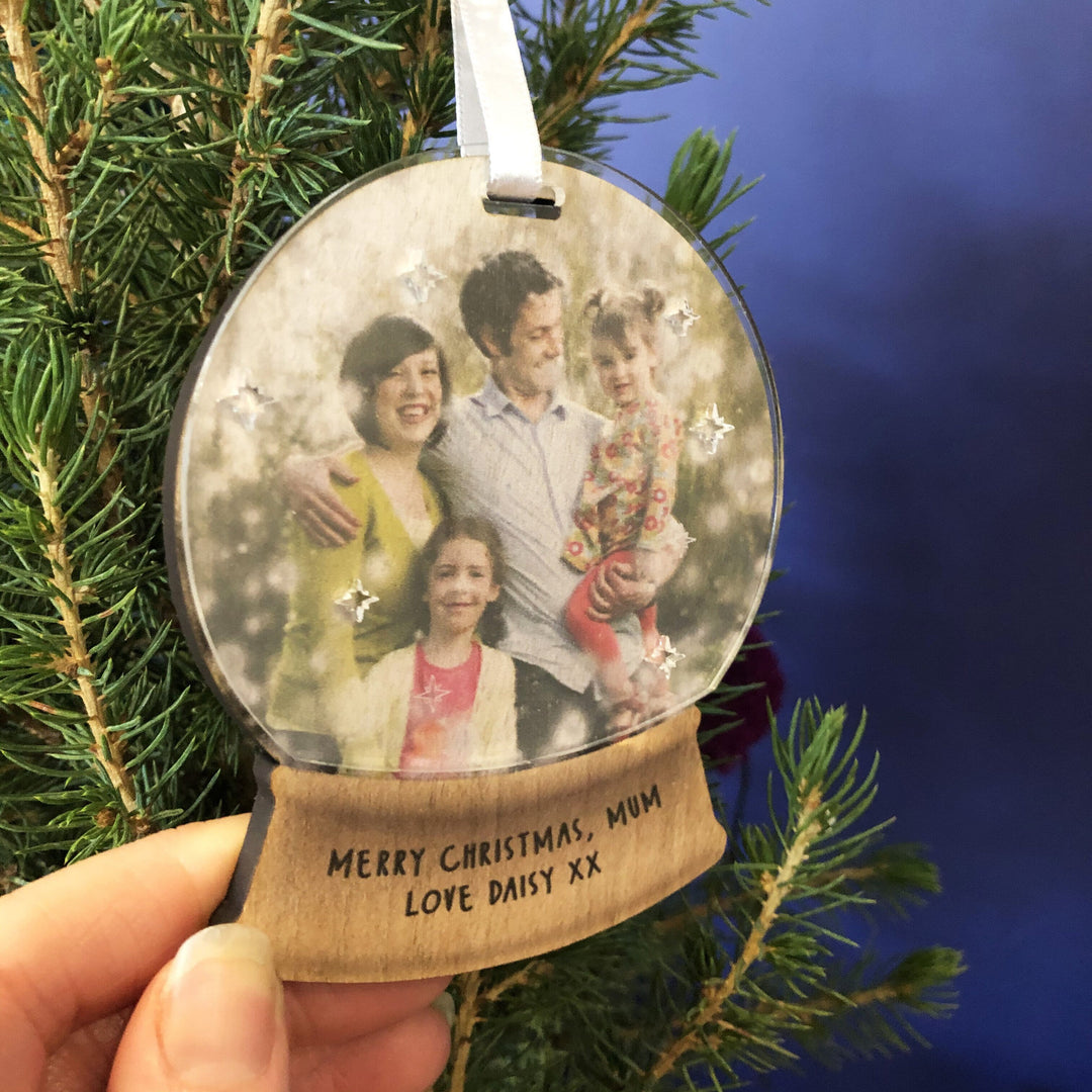 Snow Globe Photo Christmas Decoration-Betsy Benn