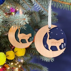 Starry Cat Personalised Christmas Decoration