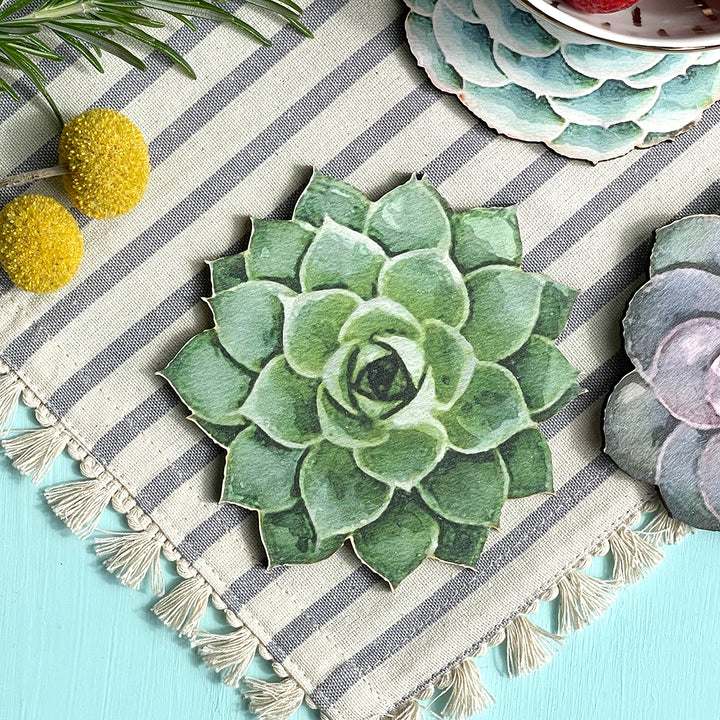 Personalised Succulent Coaster Teacher Gift