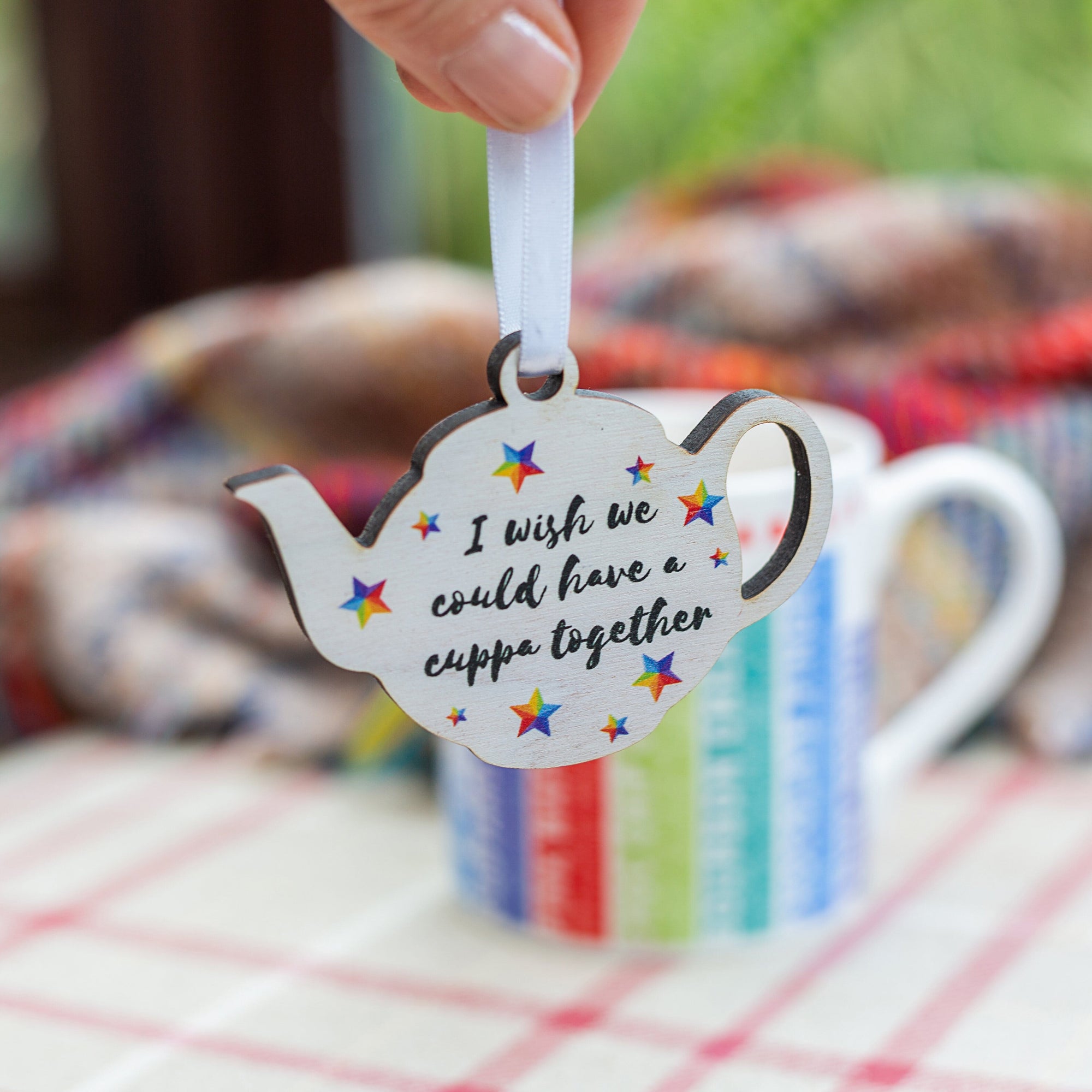 I Wish We Could Have A Cuppa Together - hanging decoration-Betsy Benn
