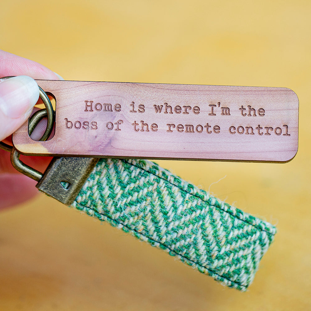 Keyring - Harris Tweed Personalised Message Keyring