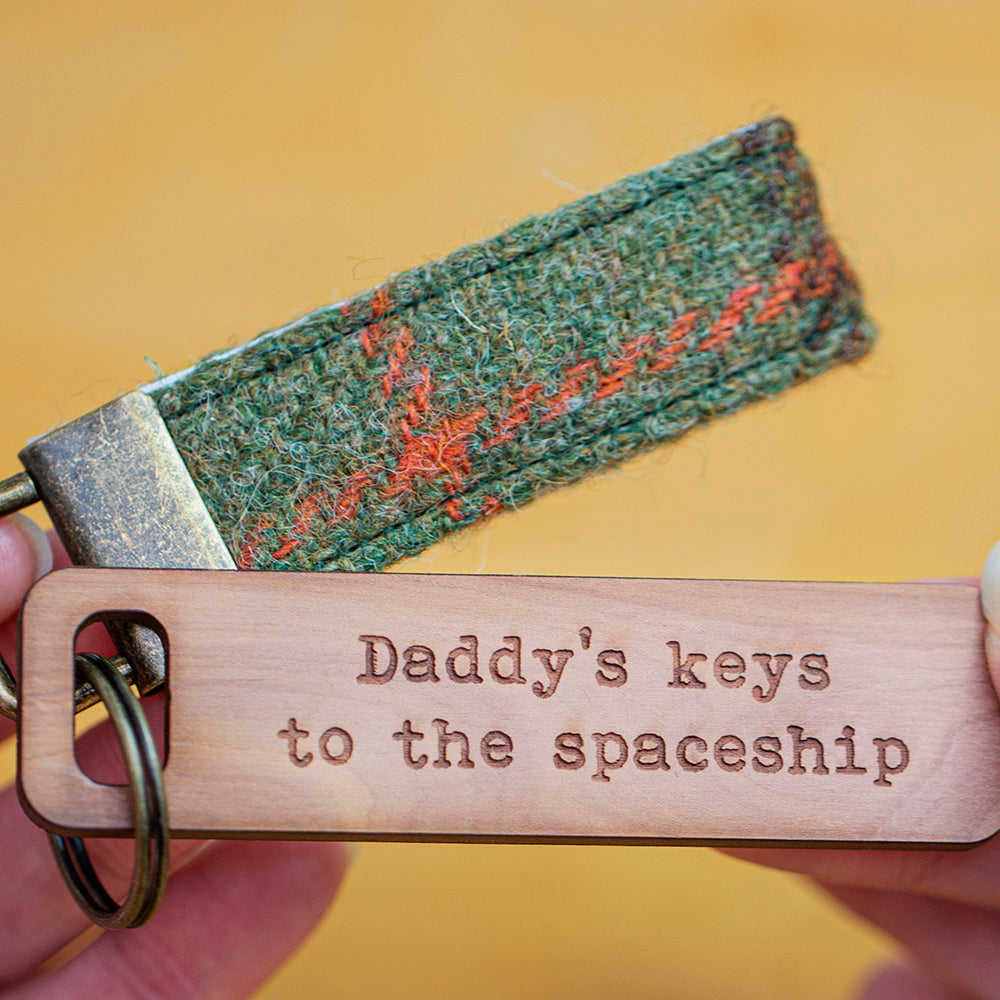 Keyring - Harris Tweed Personalised Message Keyring
