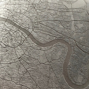 London Map Velvet Cushion  Home - Betsy Benn